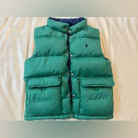 Polo Ralph Lauren Puffer Reversible Vest Jacket Boys Goose Down Size 12m NWT - Picture 2 of 6